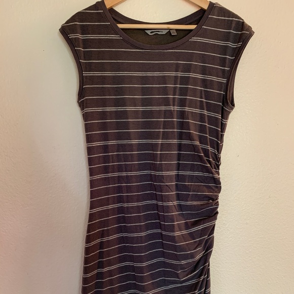 Athleta Dresses & Skirts - Gray and white striped Athleta dress